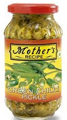 Mothers Green Chilly Pickles 300g - Click Image to Close